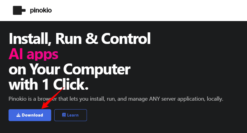 Télécharger pinokio sur votre ordinateur